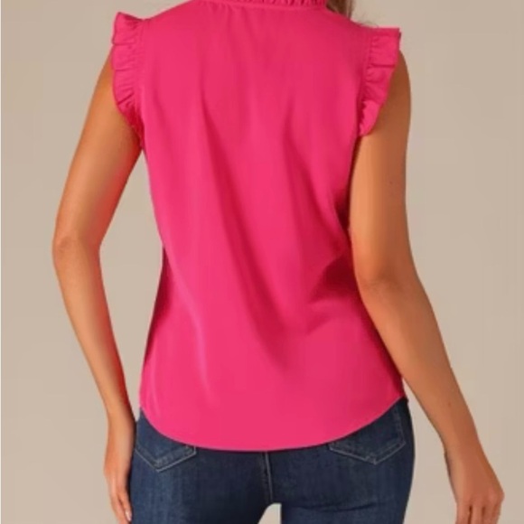 Allegra K Women's Ruffled Sleeveless Blouses Size L, NWT - Picture 2 of 8